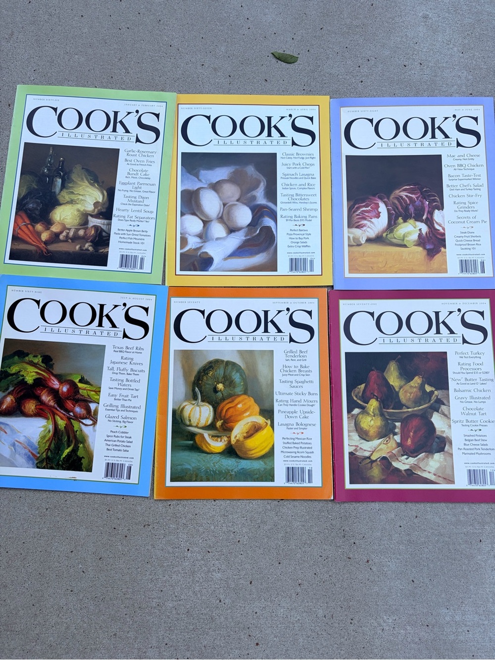 Cook’s Illustrated complete 2004 collection- 6 issues